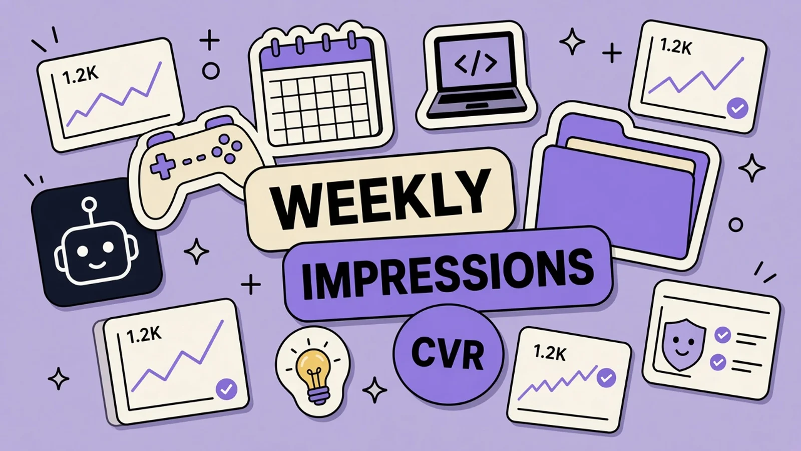 A short weekly note with five App Store metrics for a single indie app, not a crowded analytics wall