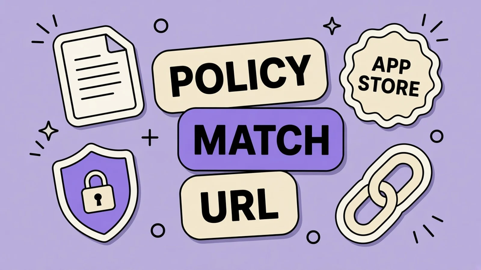 Outline of a privacy policy for an app with accounts and optional analytics, matched to a nutrition label