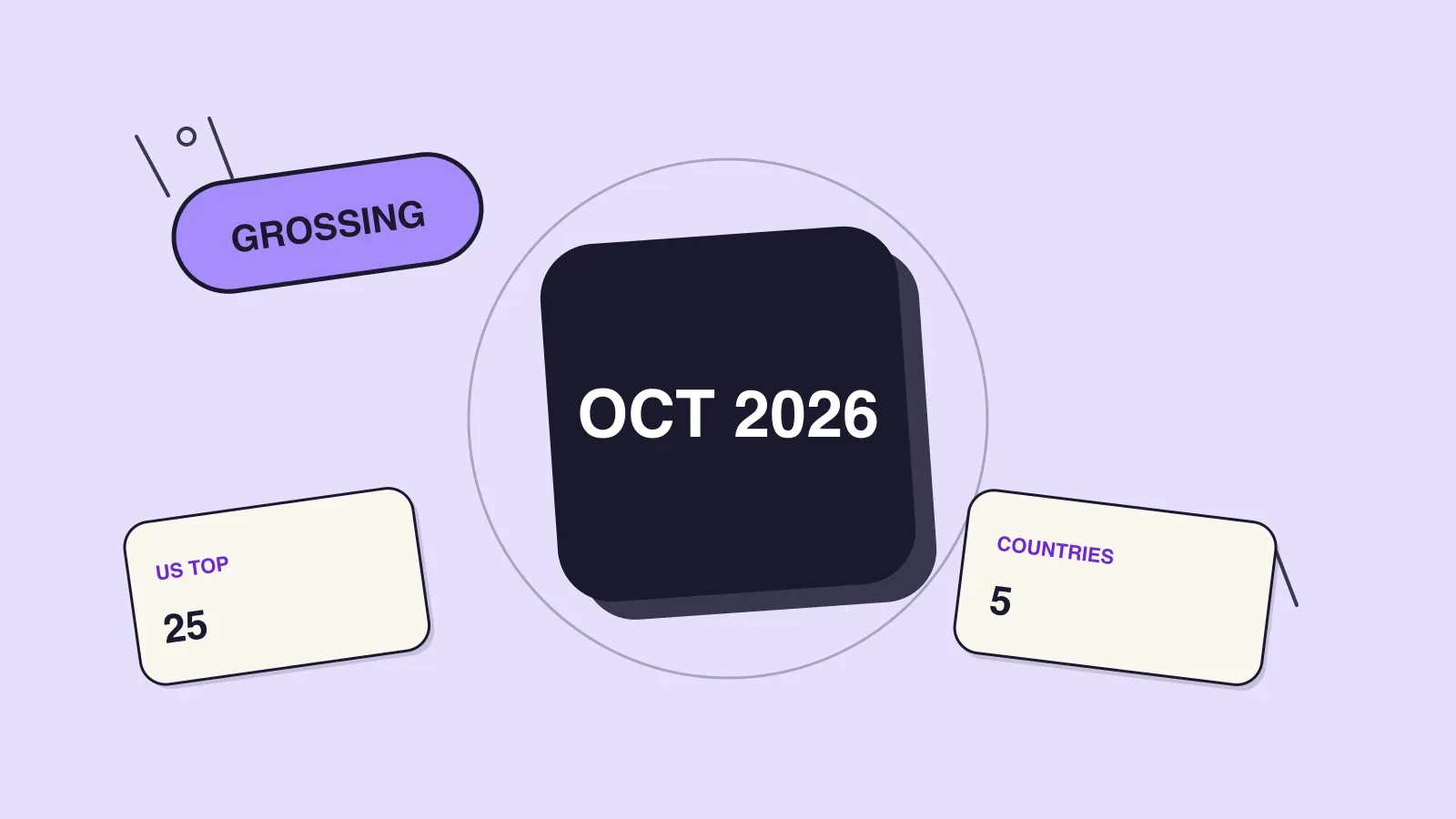 Sticker collage chart card for the top grossing App Store apps of October 2026